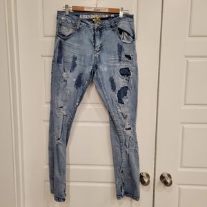 GRINDHOUSE  MEN'S DISTRESSED JEANS SIZE 32